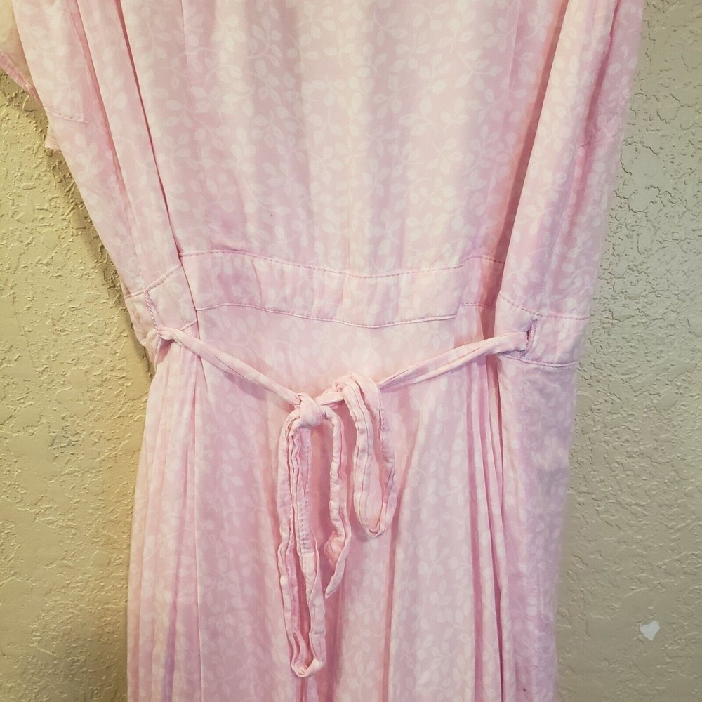 Draper James Floral Wrap Dress, Sz Medium, Pink Ruffle Summer Wrap Dress - Picture 9 of 12